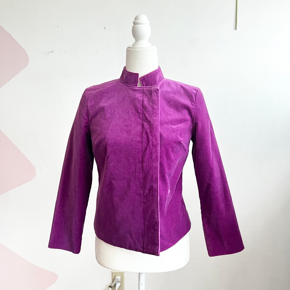 Isaac Mizrahi Faux Suede Jacket Women's Classic‎ Retro Vintage Inspired Small